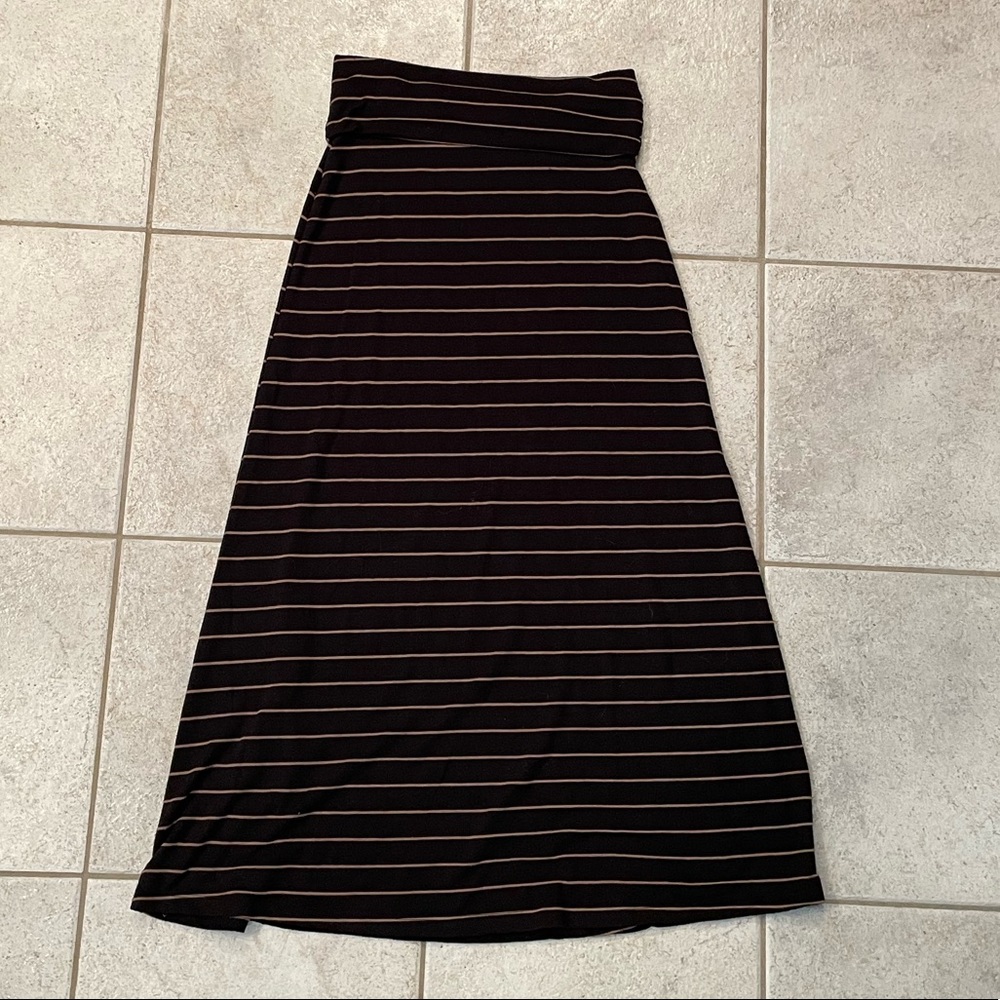 Papaya High Waisted Fold-Over Maxi Skirt Size Medium